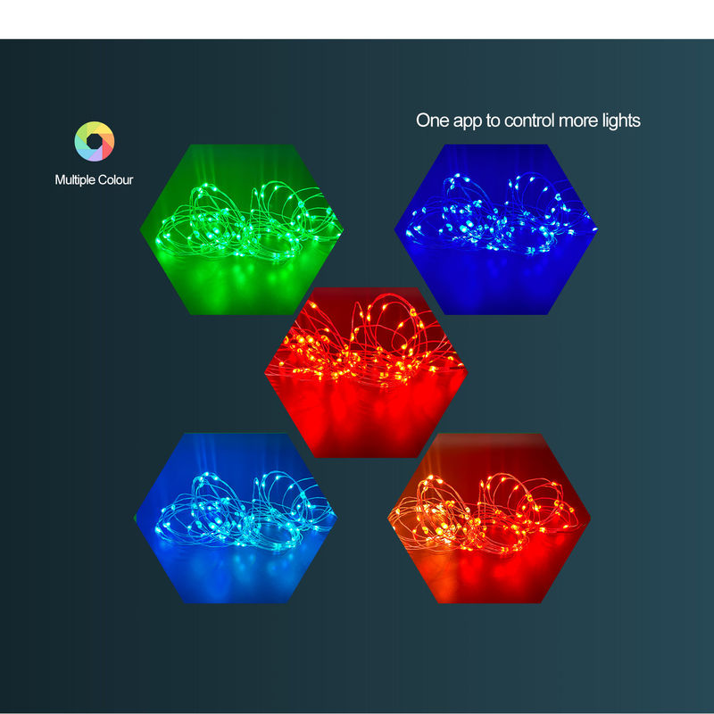 ماء مزامنة الذكية للطاقة الشمسية أضواء الديكور RGB WIFI APP التحكم LED الأسلاك النحاسية