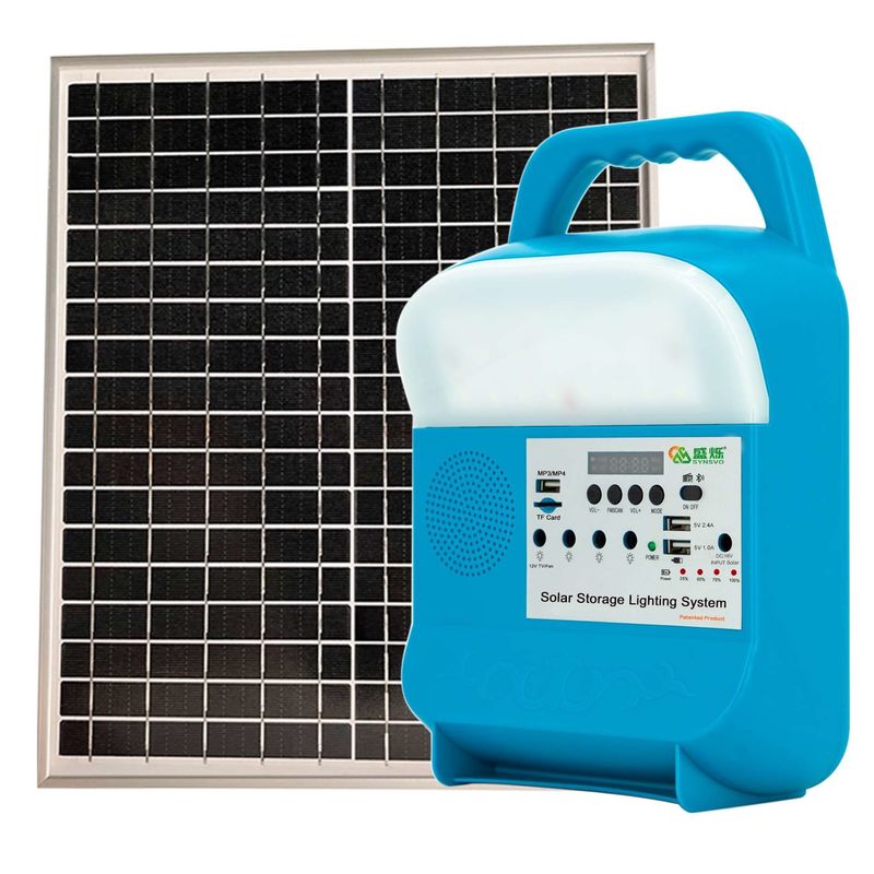 طاقة إنارة منزلية محمولة تعمل بالطاقة الشمسية من Offgrid للوحة طاقة كاملة مولد 12 فولت