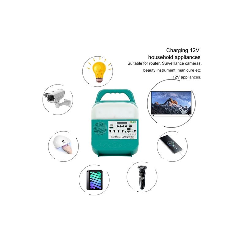 80W 10000mAh محطة طاقة شمسية محمولة مع مولد بطارية USB LED خفيف