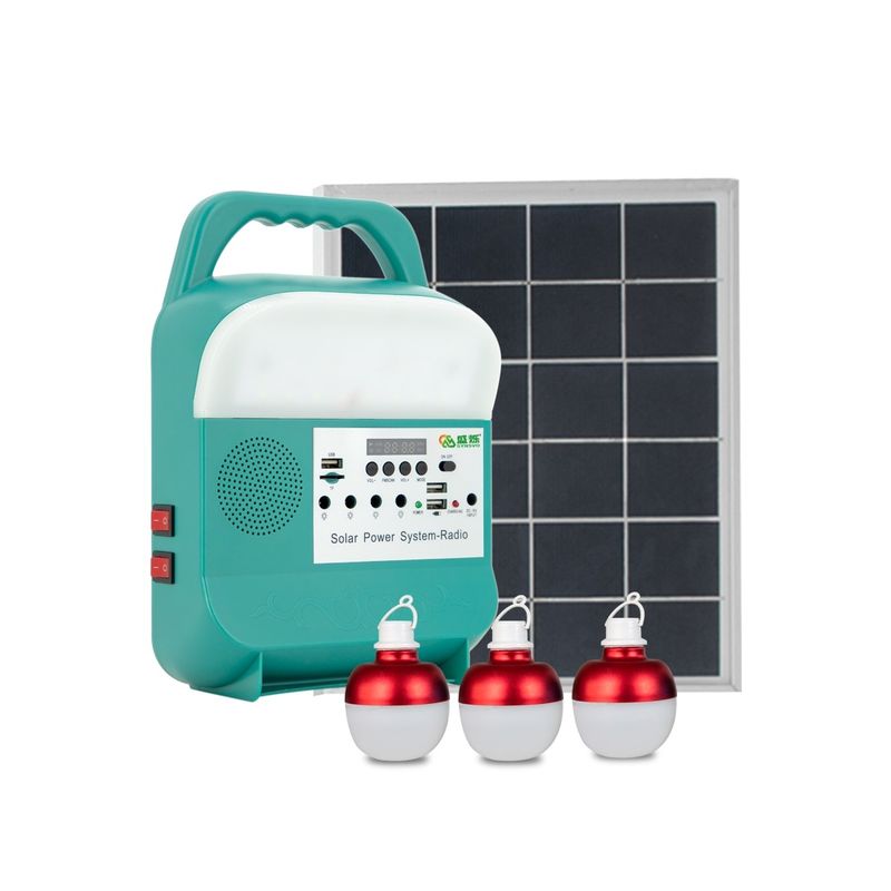 9W مجموعة الإضاءة بالطاقة الشمسية لمبات LED الجدار شاحن الهاتف المحمول محطة SRE-689