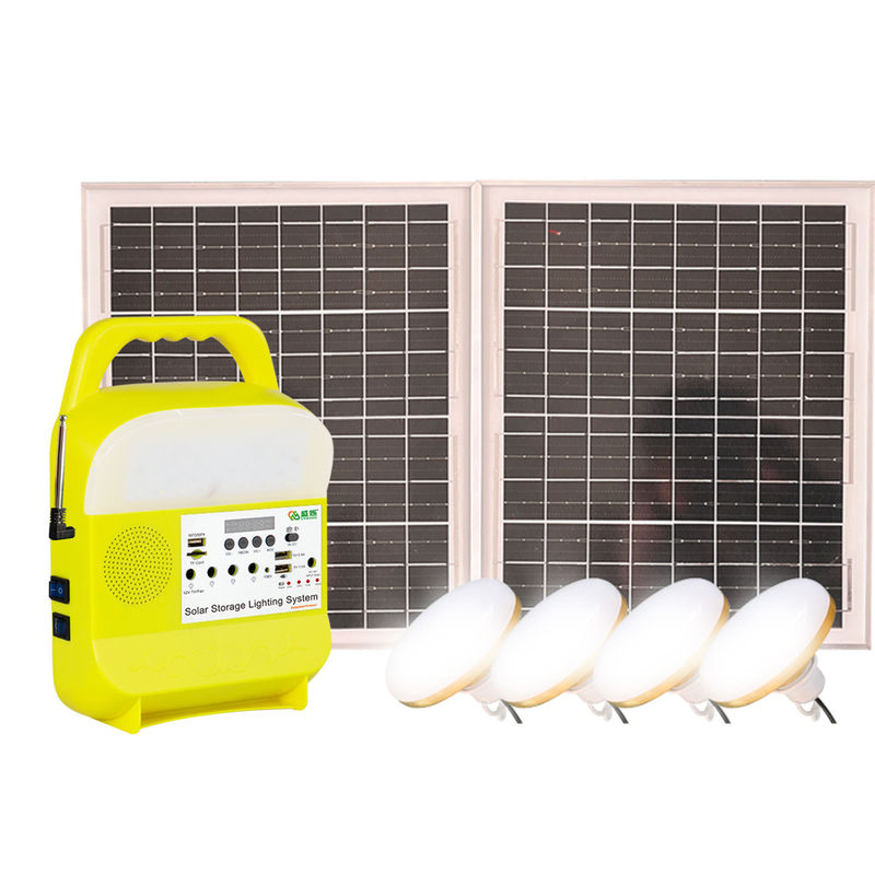 45W 16V صغيرة صغيرة نظام الإضاءة الشمسية كيت LED مصباح مع 4 لمبات سياج في الهواء الطلق