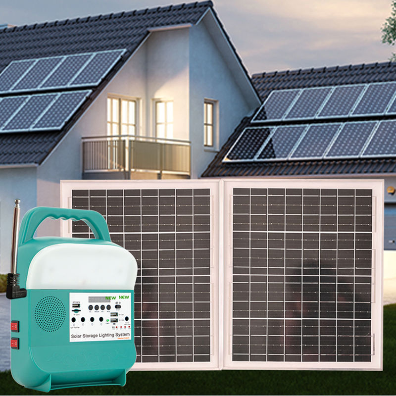 مجموعات الإضاءة الشمسية 32W 16V للاستخدام المنزلي أضواء الجنية تعمل بالطاقة الشمسية SRE-816
