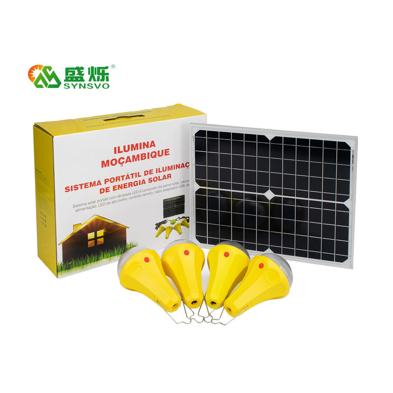 بطارية الليثيوم المدمجة أدوات الضوء الشمسي مع 6W * 4pcs المصابيح وقت العمل 10h
