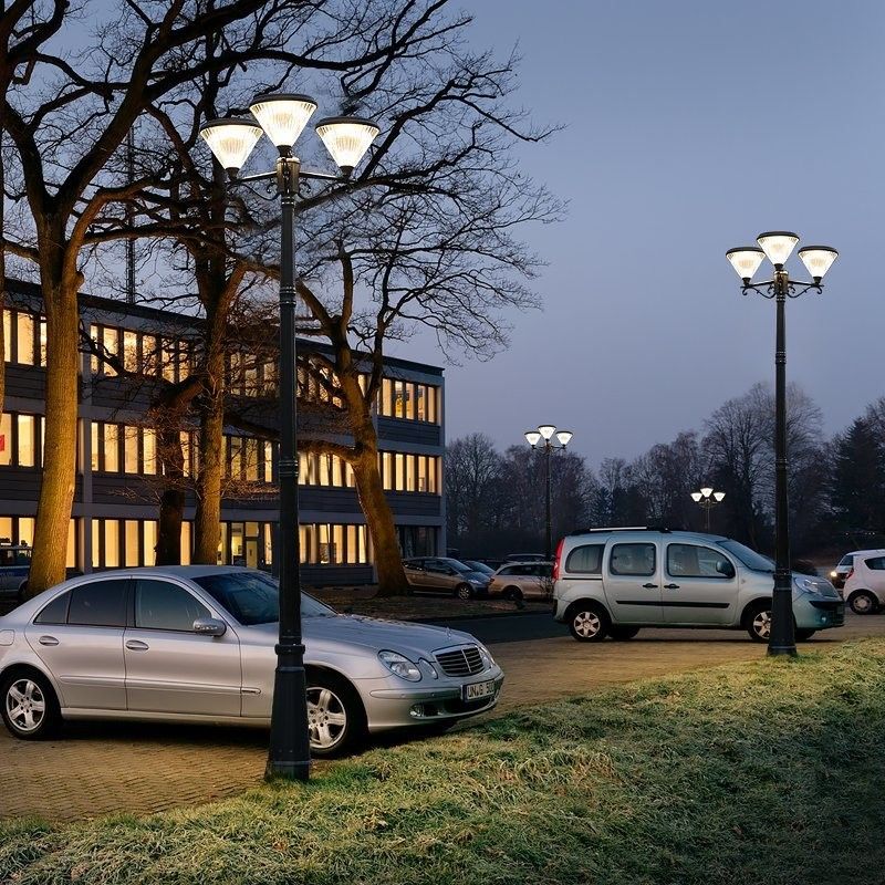 IP65 في الهواء الطلق للطاقة الشمسية LED المناظر الطبيعية مسار الضوء أضواء حديقة بالطاقة الشمسية 3 مصابيح أمامية