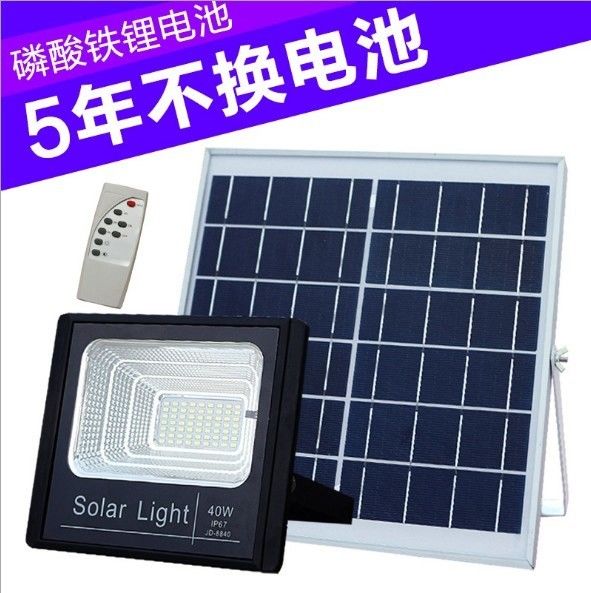 100W Jd-8840 ضوء الفيضانات الشمسية حديقة كول الأبيض 8 قطعة LED توفير الطاقة الشمسية