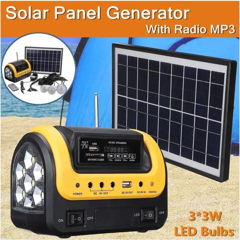 FCC EMC 5W 6V مصباح طاقة شمسية محمول 12 قطعة SMD LED سيارة قارب مجموعة إضاءة تعمل بالطاقة الشمسية