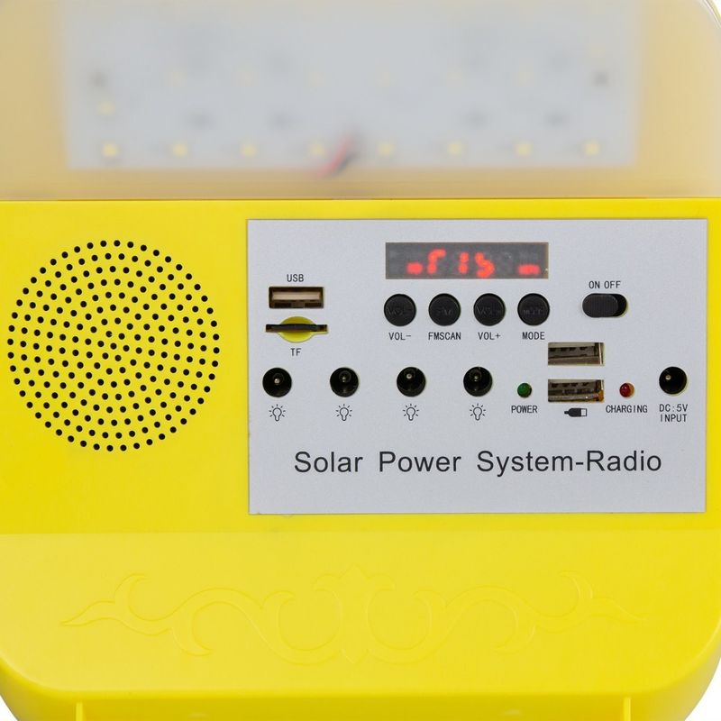 DC Solar System Portable Lighting نظام الألواح الشمسية للشاحن الشمسي المنزلي