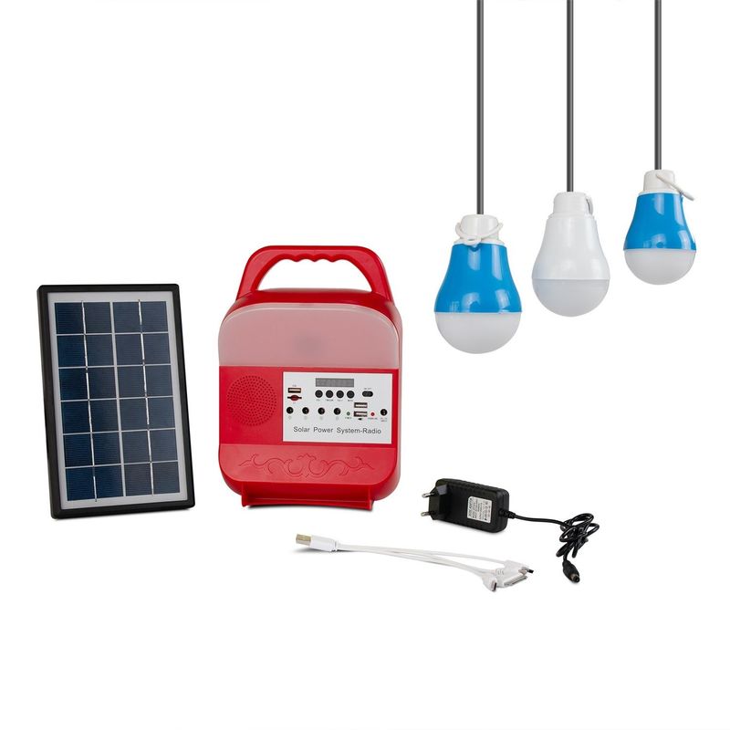3W 12PCS SMD LED نظام الإضاءة الشمسية الصغيرة التخييم في الهواء الطلق امدادات الطاقة المتنقلة