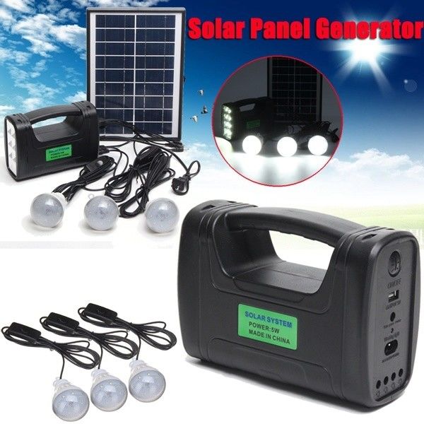 12 قطعة SMD LED 3W 4W 5W مجموعة إضاءة داخلية تعمل بالطاقة الشمسية مع بطارية حمض الرصاص 4Ah
