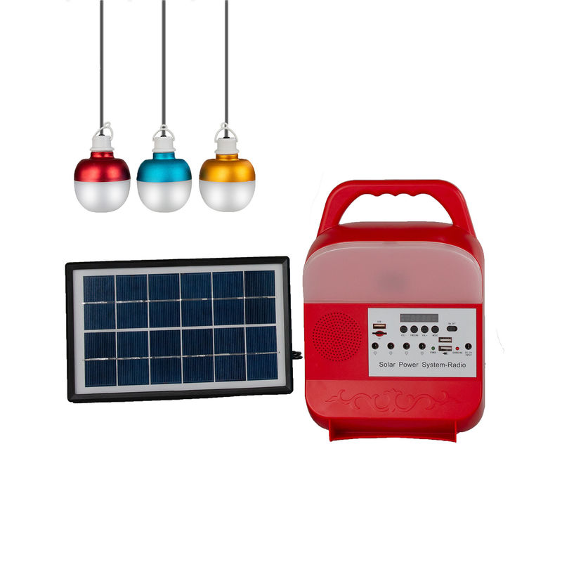 FCC 10W إلى 100W نظام طاقة الألواح الشمسية المحمولة للإضاءة الخارجية