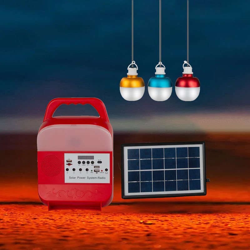 FCC 10W إلى 100W نظام طاقة الألواح الشمسية المحمولة للإضاءة الخارجية