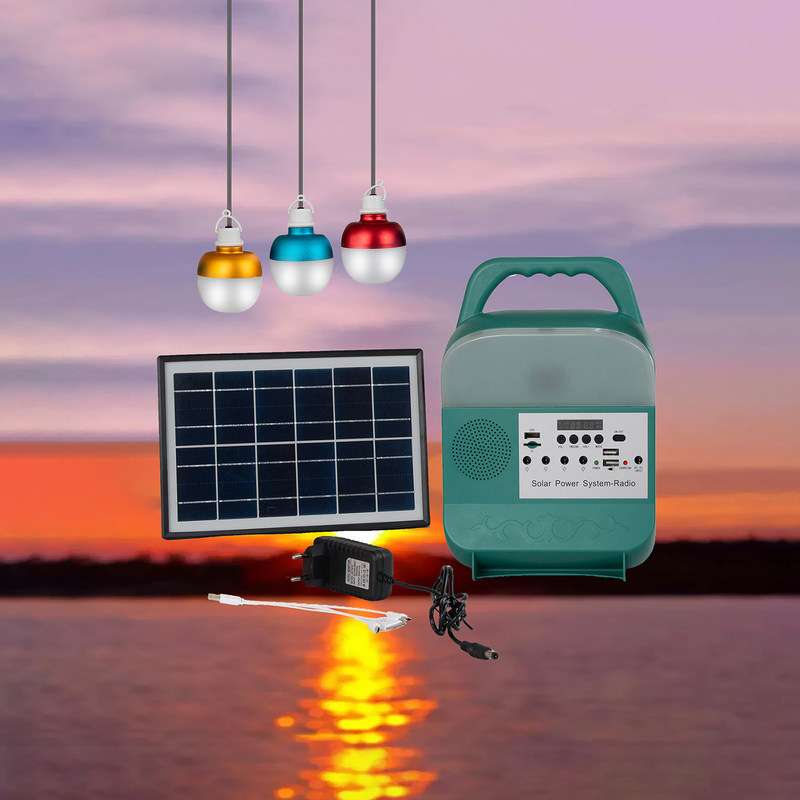 ماء مضيئة أحمر أدى ضوء الطوارئ الشمسية شحن مصباح ضوء الشمسية مع شاحن USB