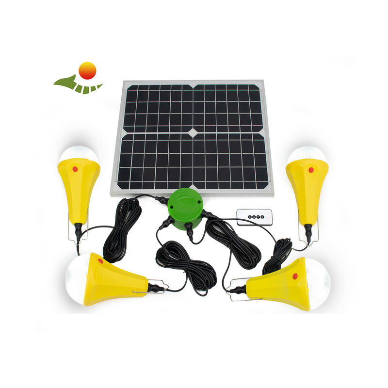 4 طرق 25W 6V المحمولة نظام الطاقة الشمسية المنزلية أضواء LED بالطاقة الشمسية مع الألواح الشمسية