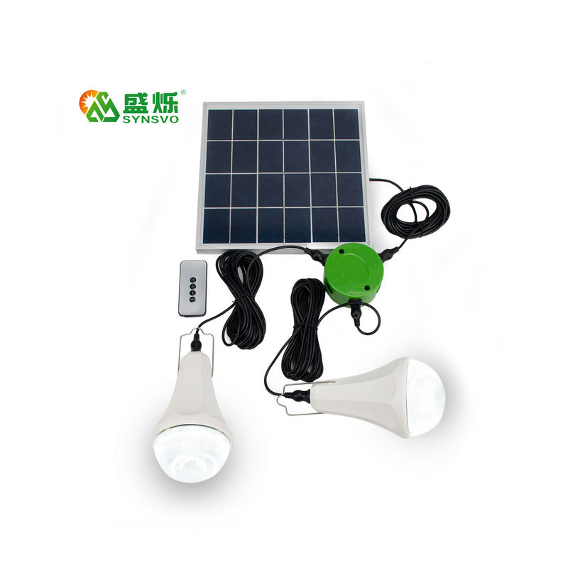 CE ROHS 10W 5V 2pcs * 3W لمبة ضوء الشمسية أطقم مع لوحة شمسية أحادية