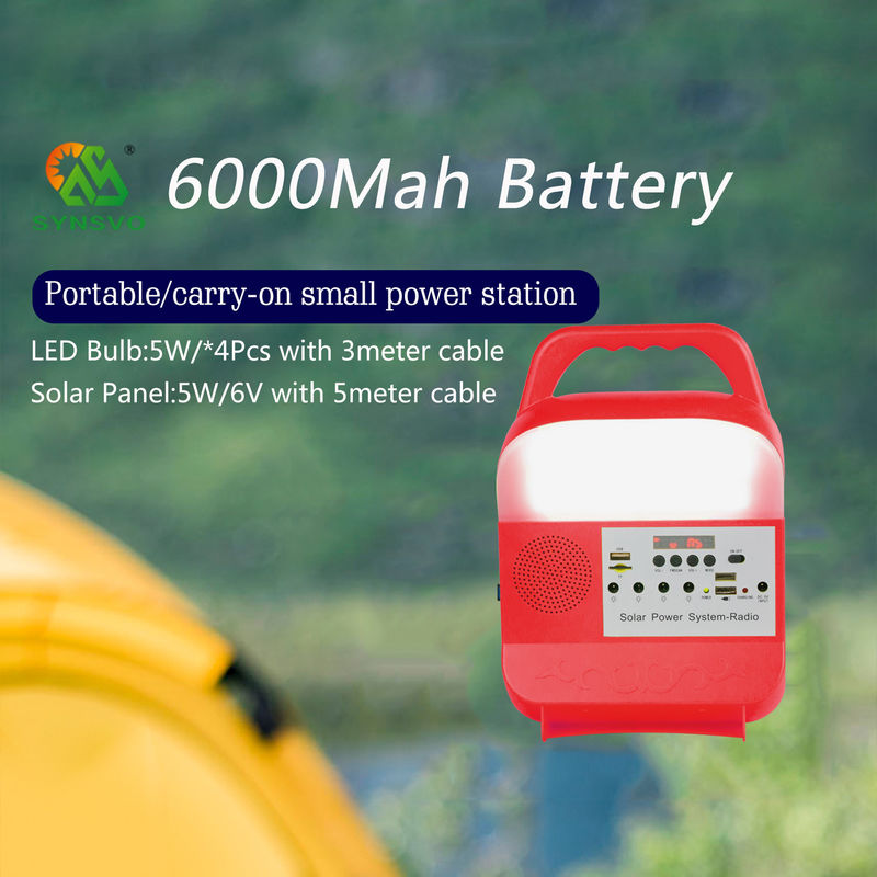 6000Mah 5kw المحمولة نظام إضاءة مولد للطاقة الشمسية عدة تسليم النوع
