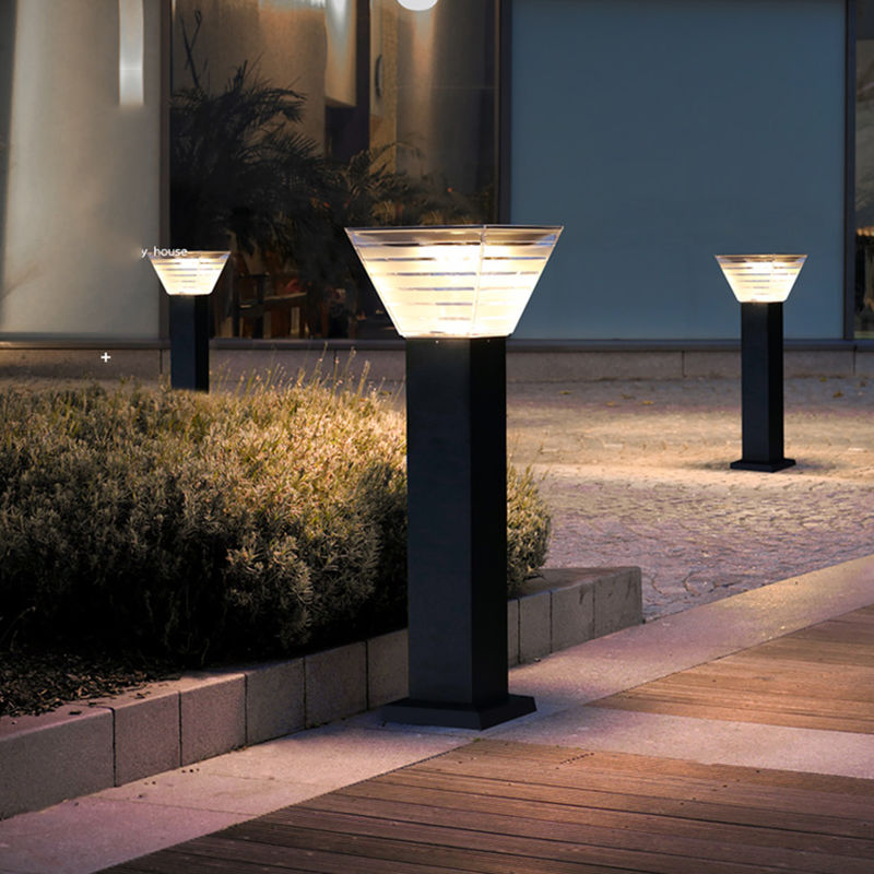 الحد الأدنى 7W LED للطاقة الشمسية حديقة ضوء المناظر الطبيعية الديكور Bollard LED إضاءة الحديقة