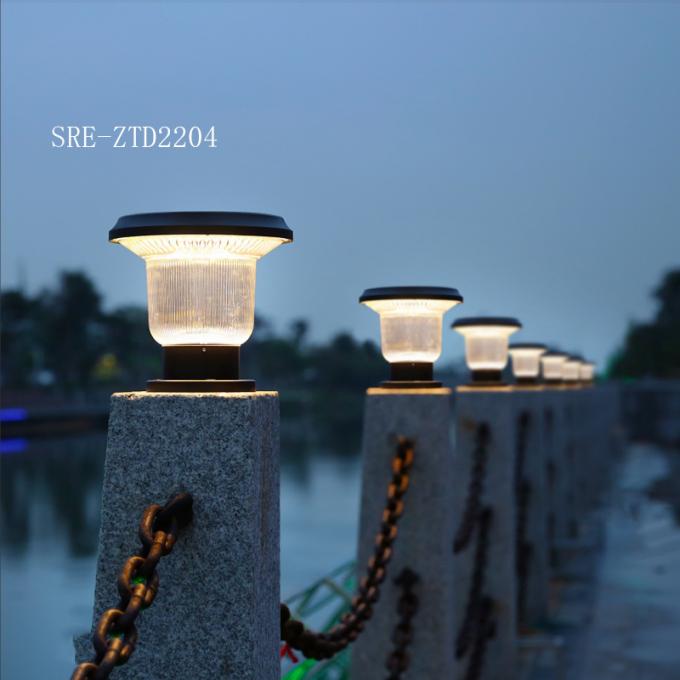 Aluminum Die Cast PC Shade Outdoor Water Proof Fence Solar LED Garden Gate Pillar Light