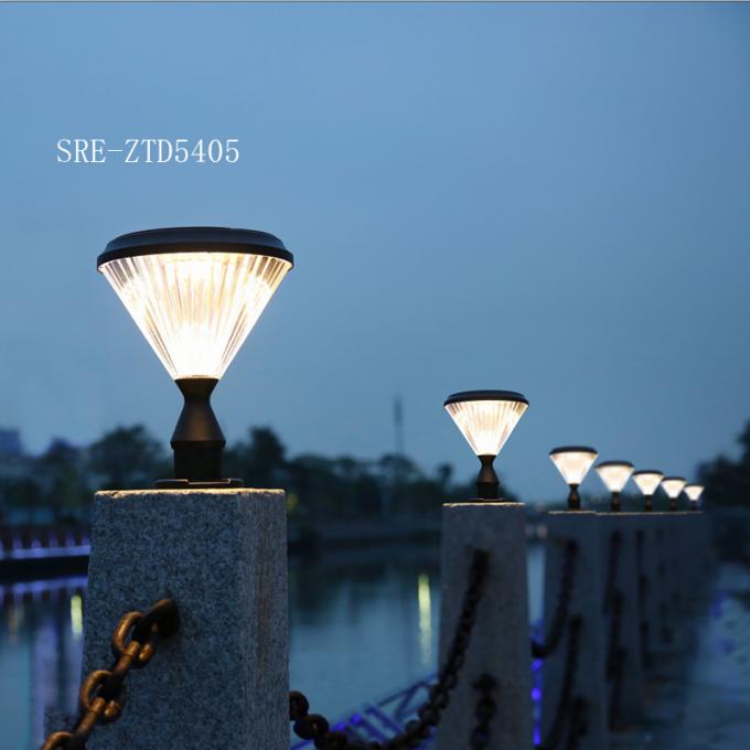 Aluminum Die Cast PC Shade Outdoor Water Proof Fence Solar LED Garden Gate Pillar Light