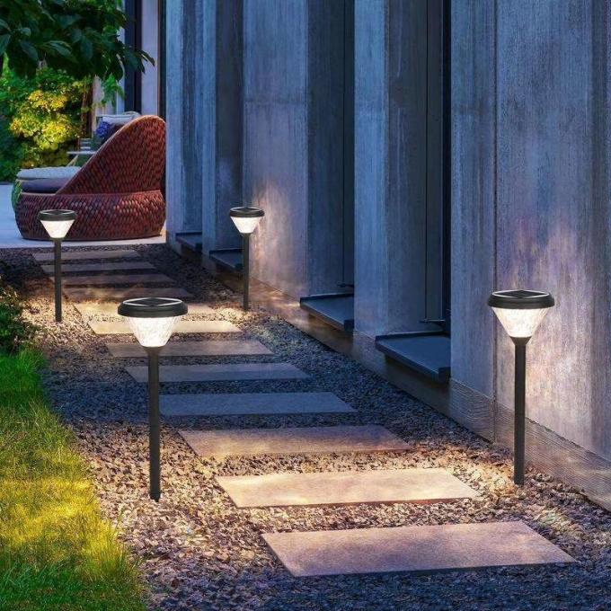 Cast Aluminum Yard Lawn Spike Solar Garden Light Global Sunrise Lights