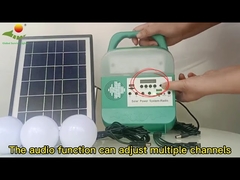 لمبة LED بيضاء نقية نظام الطاقة الشمسية 37 * 31.5 * 55.5 سم